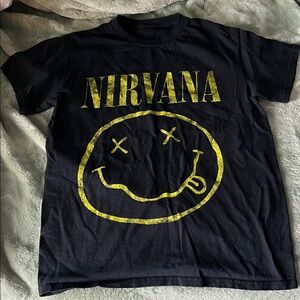 NIRVANA Women’s Tee in Black and Yellow